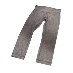 Gray Lululemon Leggings sz 4 women’s capri pant activewear bottoms gym